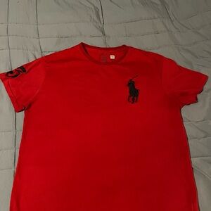 Polo by Ralph Lauren Men's Red Short Sleeve Tee Big Pony